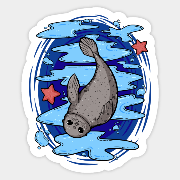 Cute Seal Sticker by zarya_kiqo